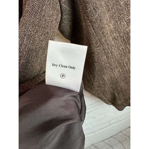 COLDWATER CREEK brown herringbone collared jacket blazer size 10 - Picture 9 of 9